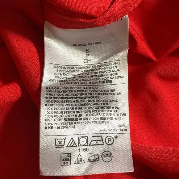 Banana Republic Factory Women's Zip Up Coral 3/4 sleeve blouse top SIZE Small - Picture 4 of 6